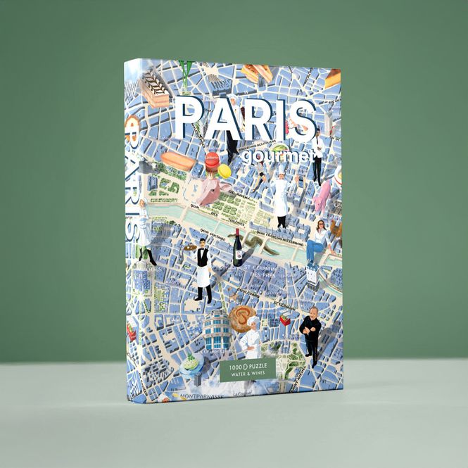 Hovedbilde Water and Wine Puslespill Paris gourmet